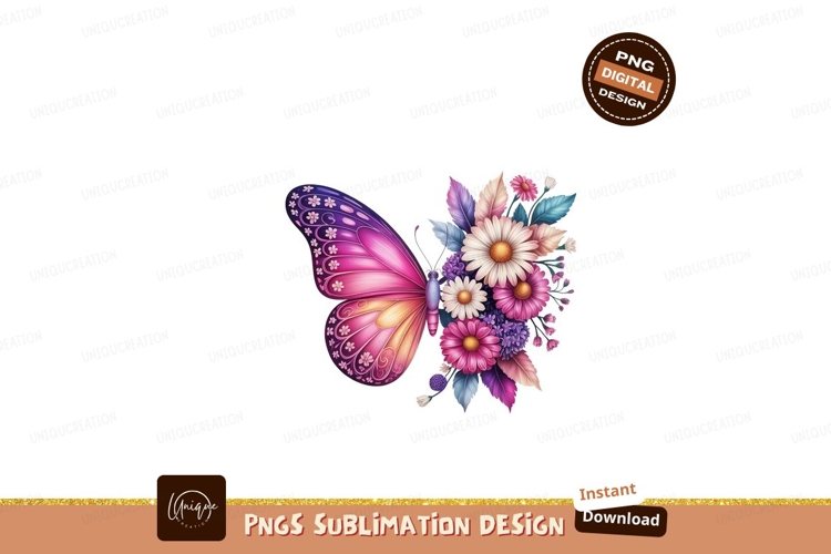 Pink Butterfly Clipart Image 6