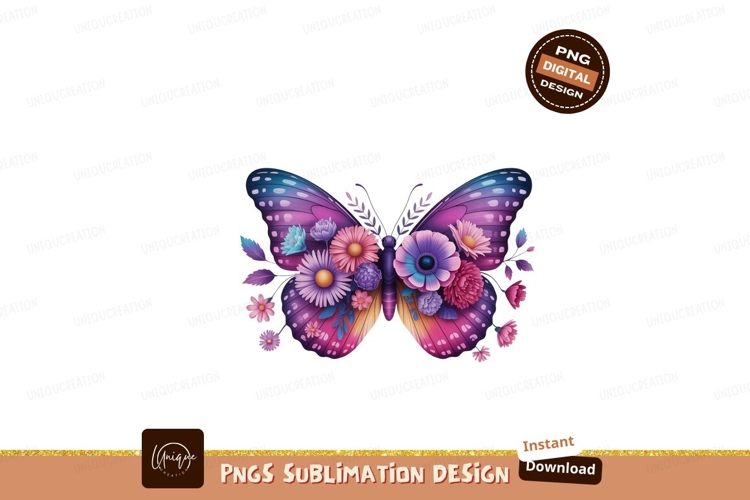 Blue purple butterflies floral arrangement butterfly
