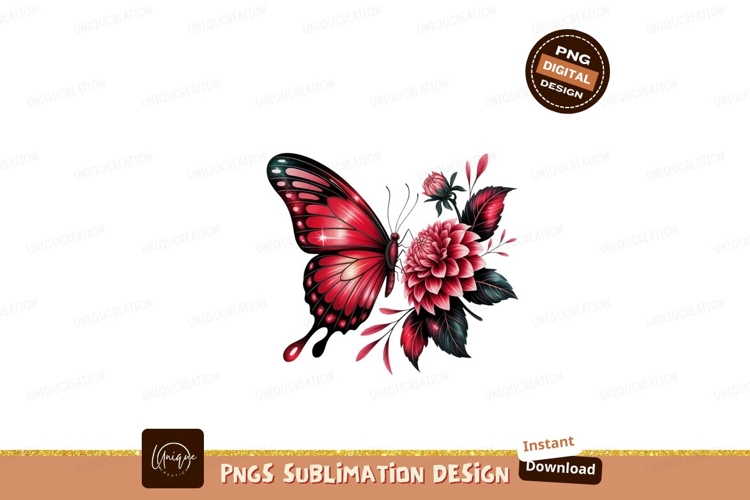 Pink Butterfly Clipart Image 6