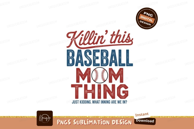 Killin this baseball mom thing sports text