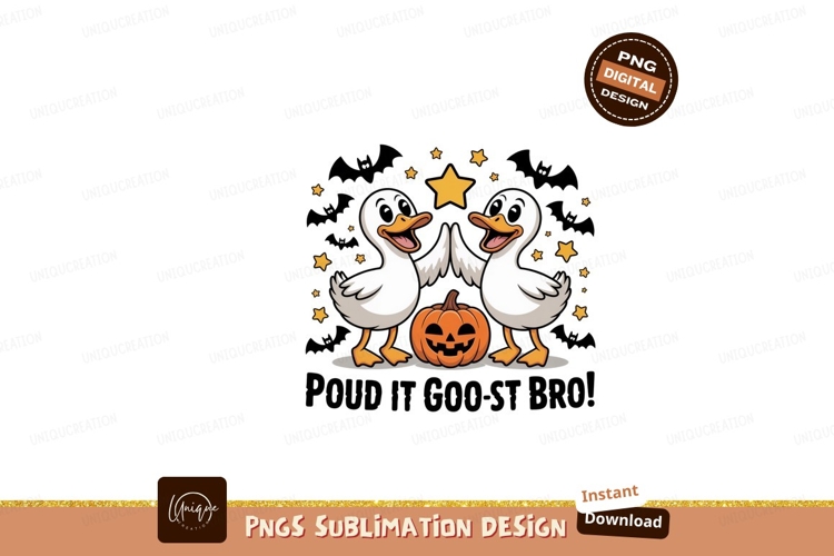 Happy Halloween Ducks And Pumpkin stars orange