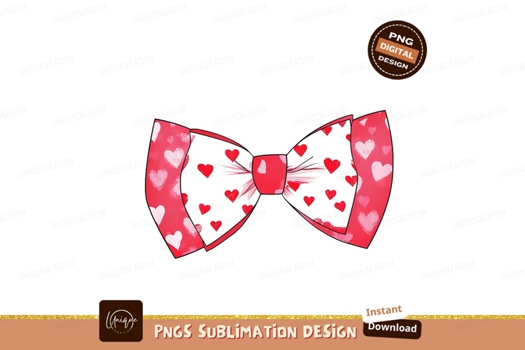 Red white heart bow tie hearts