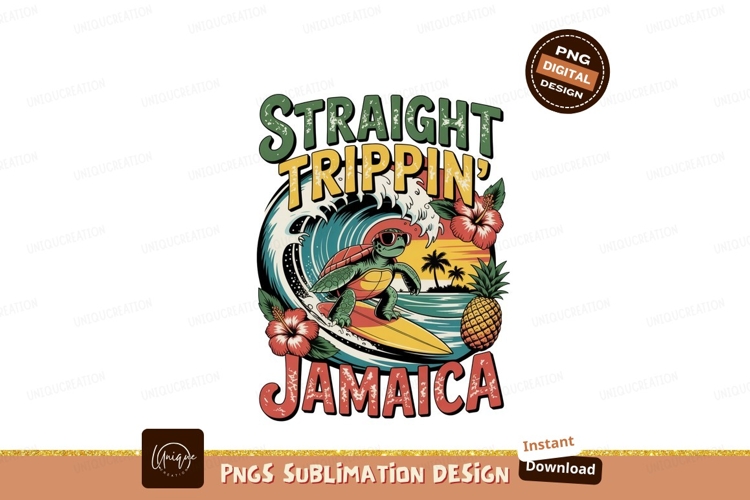 Surfing turtle tropical sunset Jamaica wave pineapple
