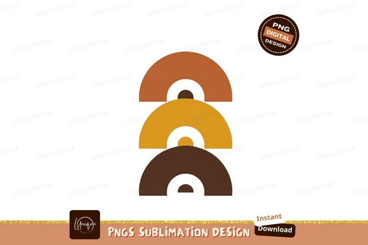 Stacked Arcs Warm Tones geometric abstract