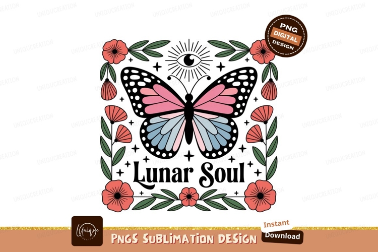 Butterfly floral border design pink blue
