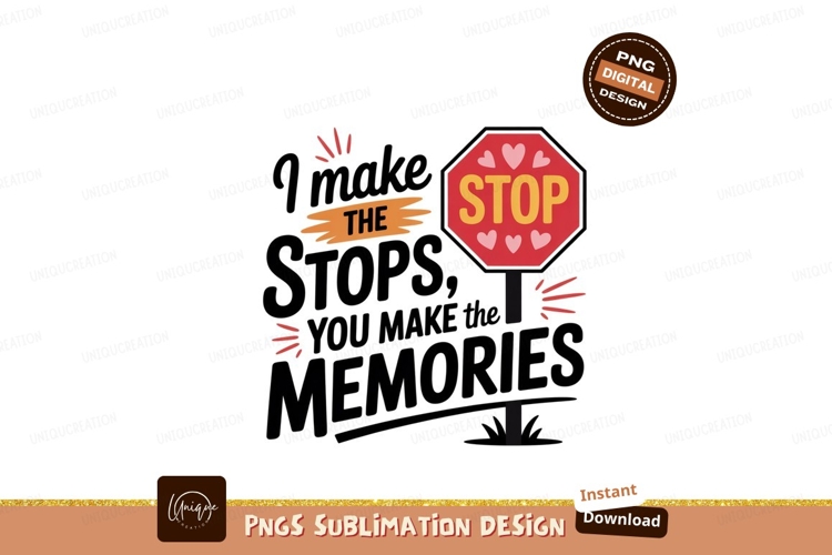 Red stop sign with hearts and text image