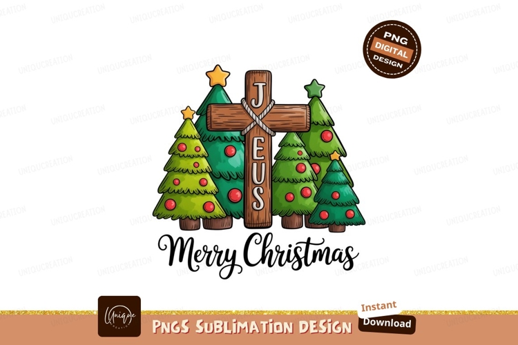 Jesus cross Christmas trees holiday