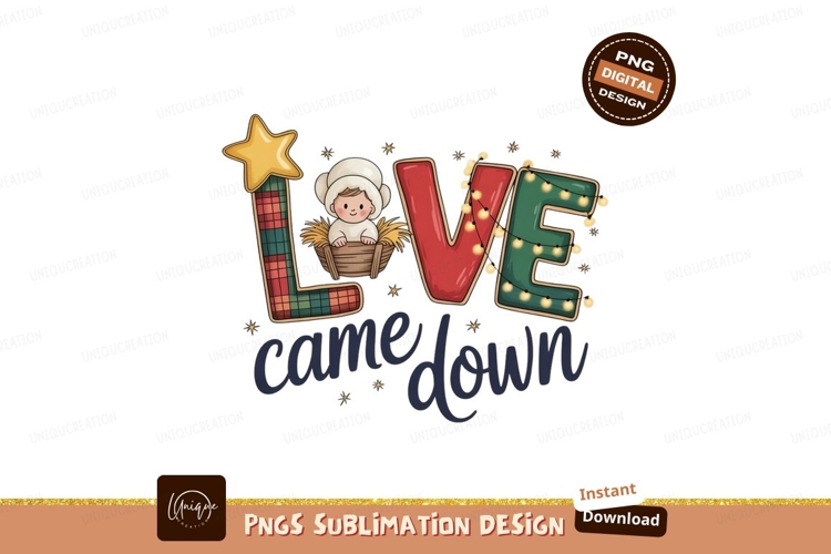 Baby Jesus Love Christmas Lights Star image