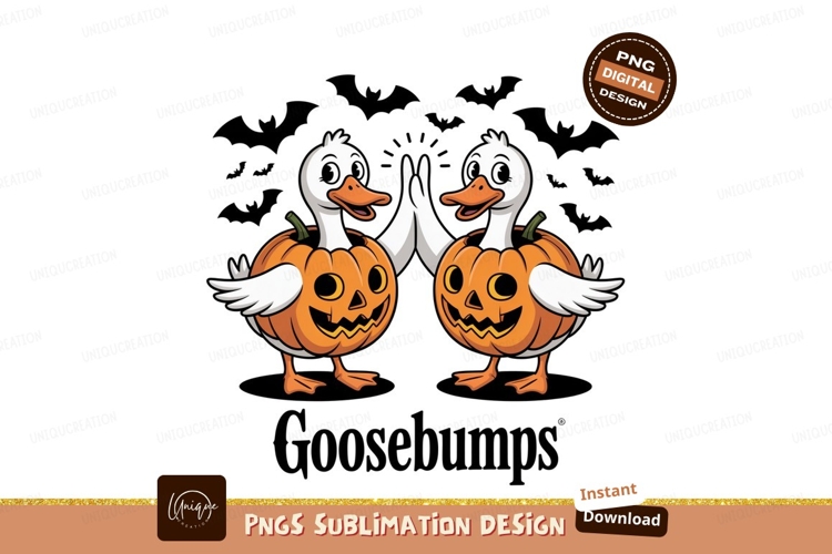 Happy Halloween Ducks With Pumpkins orange white