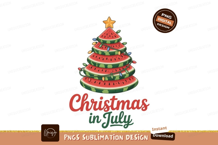 Watermelon Christmas Tree Festive Lights image