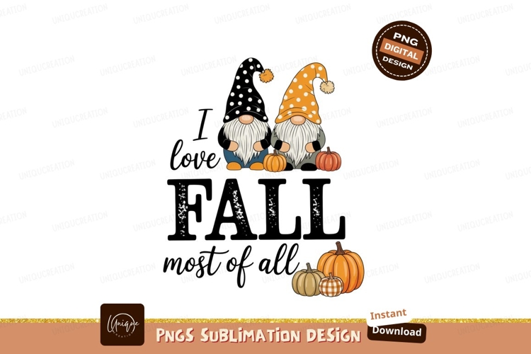 Gnomes pumpkins fall festive autumn