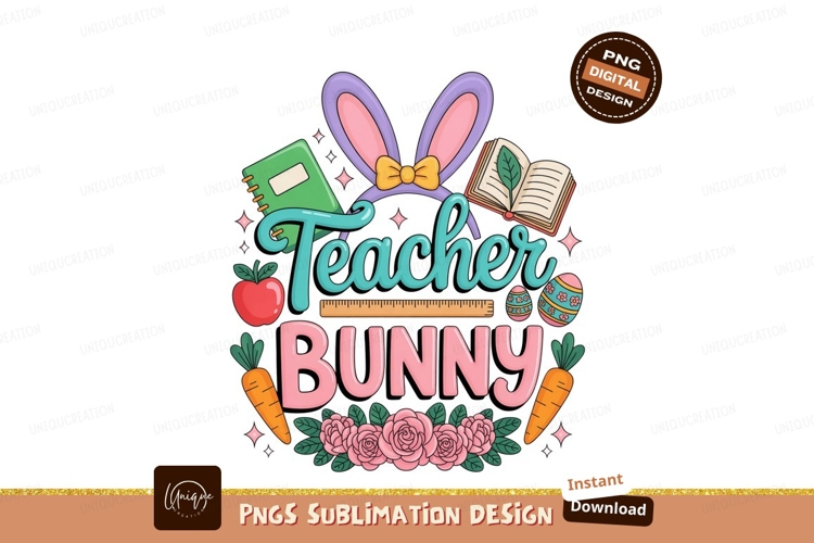 Teacher Bunny Easter Celebration eggs carrots