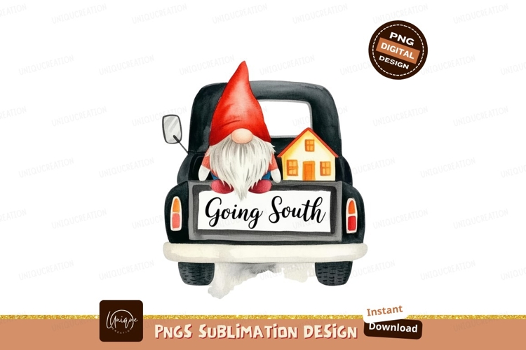 Gnome Truck With House white