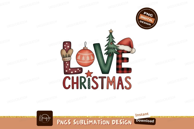 Festive Christmas Love Typography holiday