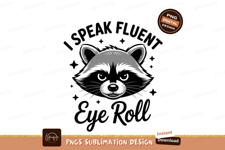 Raccoon Face Gray Outline black