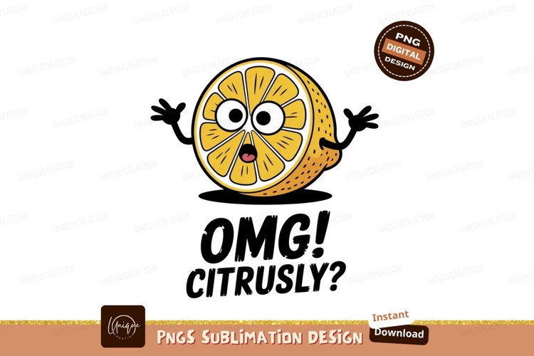 Surprised yellow citrus fruit character lemon cartoon