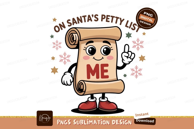 Festive scroll character with festive decorations christmas