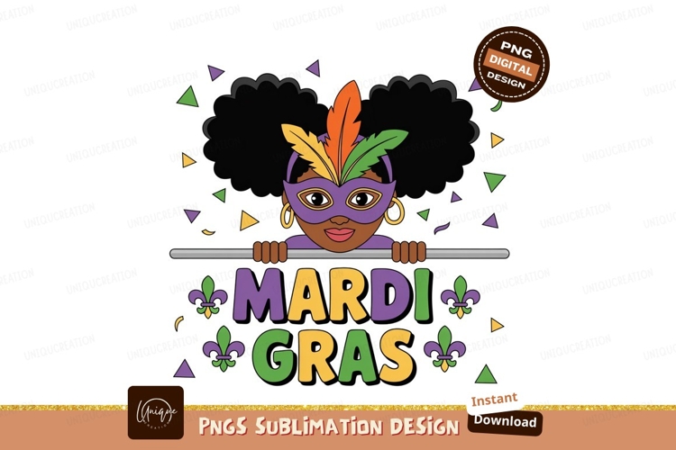 Mardi Gras Celebration Masked Girl image