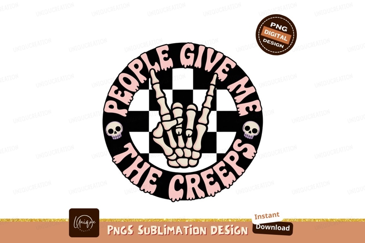 Skeleton hand rock on with skulls and text image