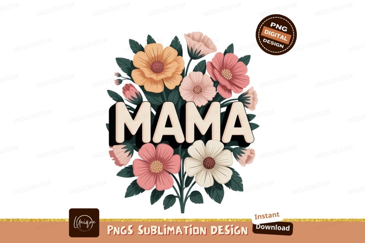 Mama floral bouquet flowers pink