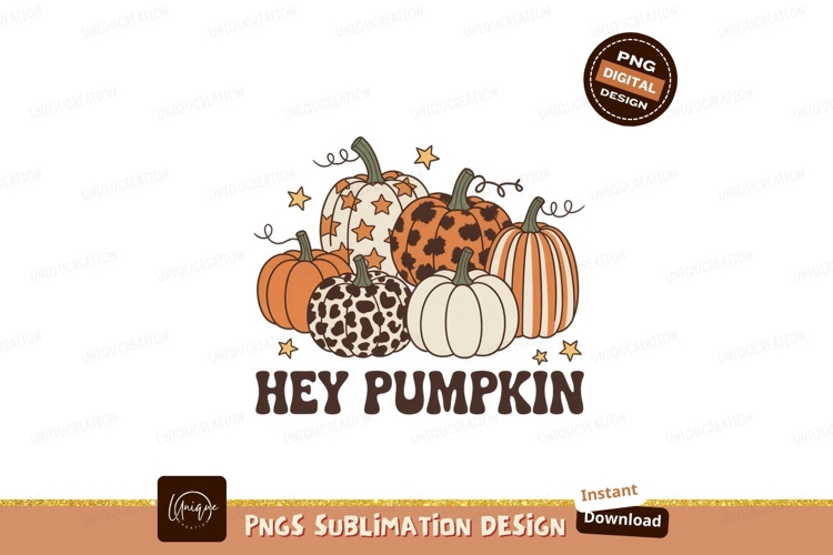 Groovy Pumpkins Stars Autumn Greeting fall retro