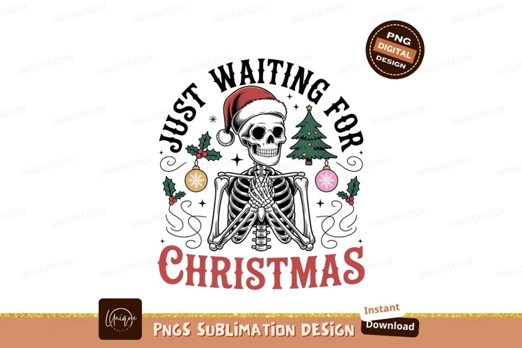 Skeleton Christmas festive celebration tree santa