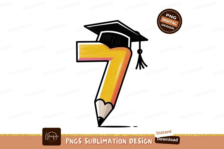 Yellow pencil graduation cap education learning