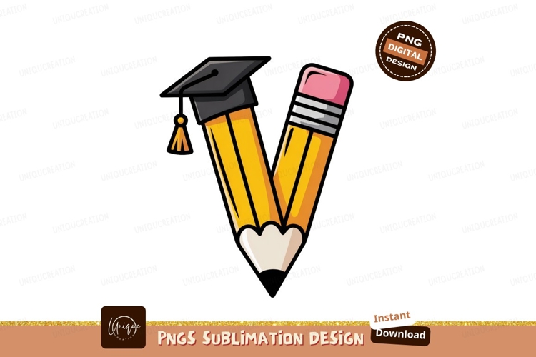 Graduation Cap Pencil Education Symbol learning