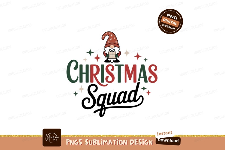 Festive gnome and Christmas text holiday