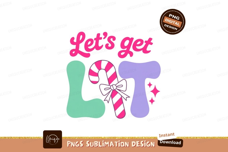 Festive Candy Cane Phrase holiday