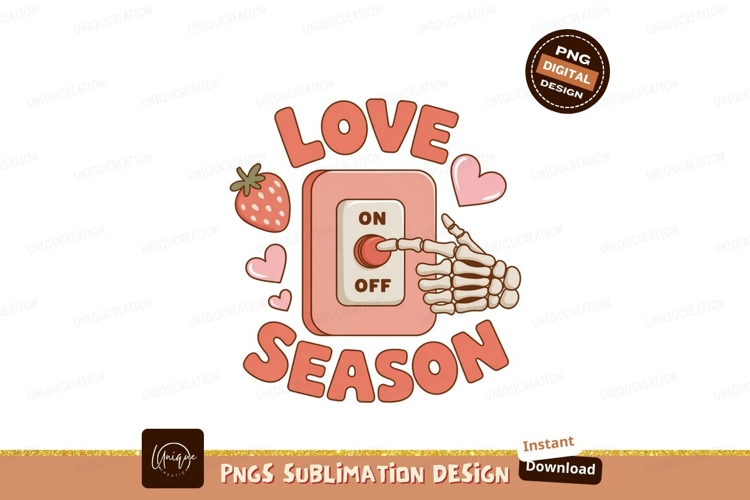 Skeleton hand turns on love switch image