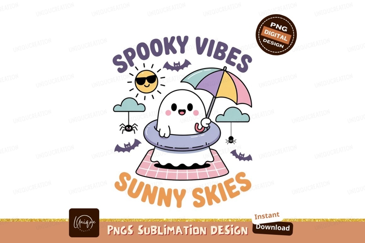 Black cat with umbrella and spooky elements vibes