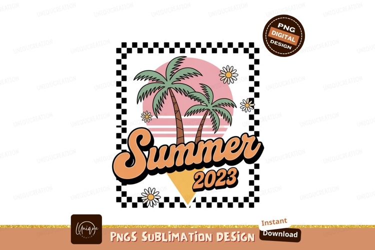 Summer palm trees sunset flowers image