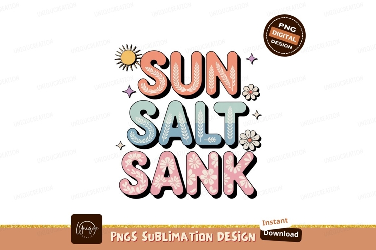 Sun Salt Sank Floral Wheat Boho Design image