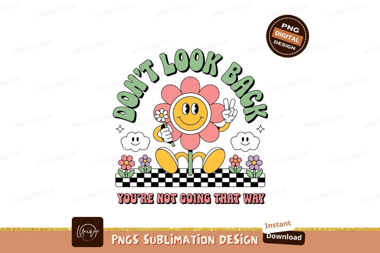Smiling flower character with peace sign image example image 1