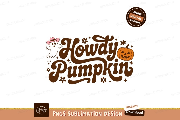 Howdy Pumpkin Ghost Cowboy Halloween