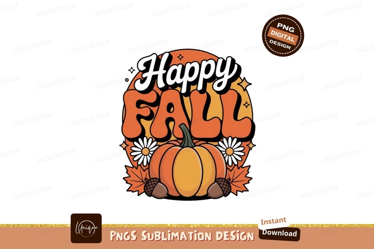 Autumn harvest pumpkin floral acorns fall