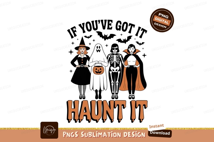 Halloween characters with pumpkin and text spooky costume