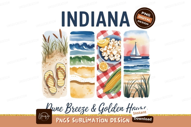 Indiana beach summer picnic corn