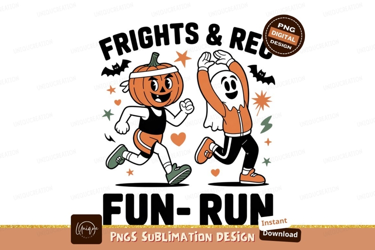 Spooky pumpkin character dancing with stars and hearts