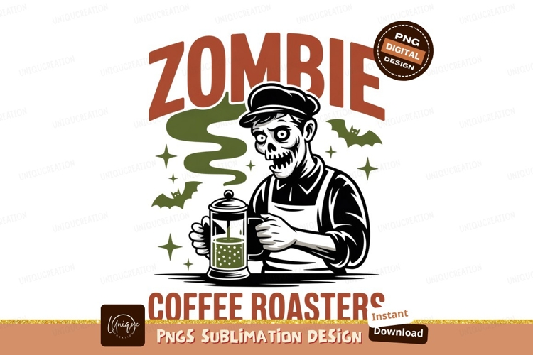 Zombie coffee roaster Halloween bats