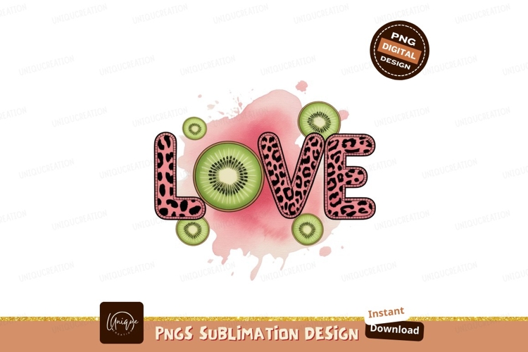 Leopard print love kiwi fruit