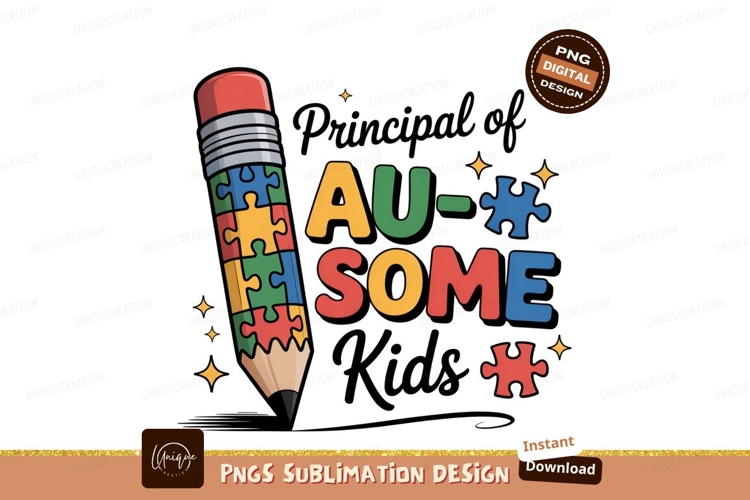 Pencil puzzle principal awesome autism awareness
