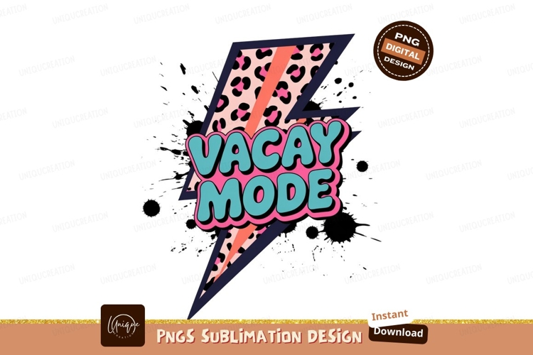 Lightning bolt vacation mode leopard print image