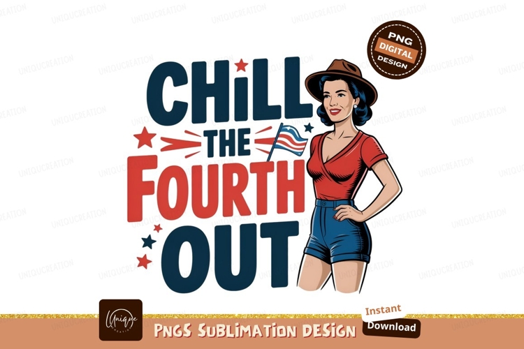 Fourth Of July Woman Sublimation Png