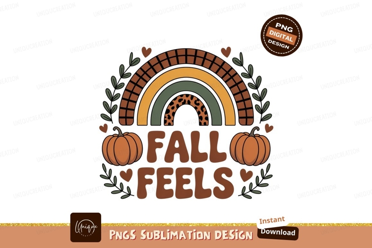 Autumn rainbow pumpkins leaves fall