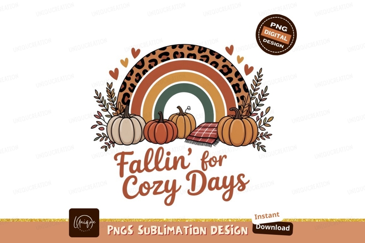 Autumn rainbow pumpkins plaid cozy fall