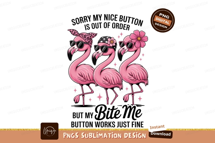 Pink flamingos wearing sunglasses and headbands bandana