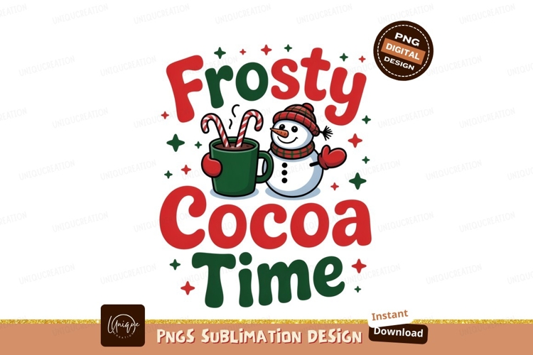 Frosty cocoa snowman candy cane