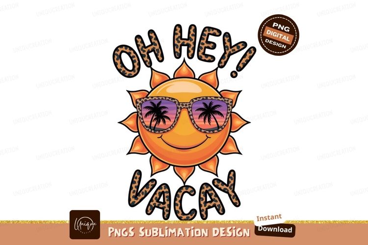 Summer Vacay Leopard Print Sun Design